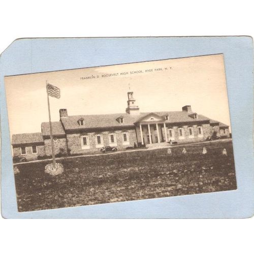 New York Hyde Park Franklin D Roosevelt High School Photo Type Card ny_box~2168