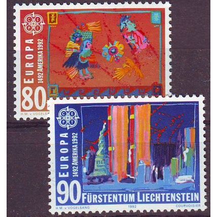 LIECHTENSTEIN [1992] MiNr 1033-34 ( **/mnh ) CEPT