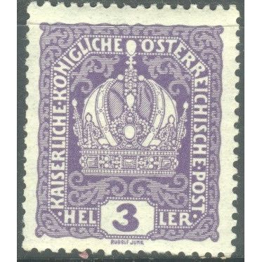 Austria 1916 - SG237 - 3h violet - Imperial Austrian Crown - unused