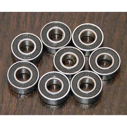 (8pcs) TAMIYA SEMI-TRAILER / GRAVEL HOUND BUGGY Rubber Sealed Ball Bearing Set