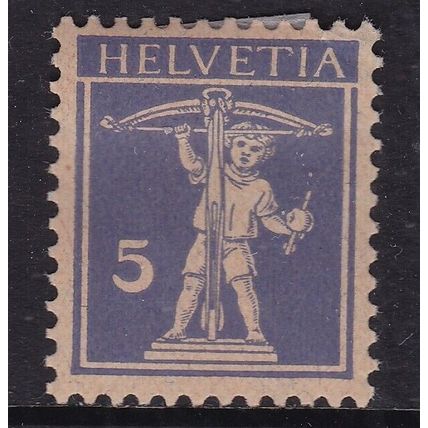 Switzerland 1924 William Tell's Son 5c Mint Hung SG 265 VGC