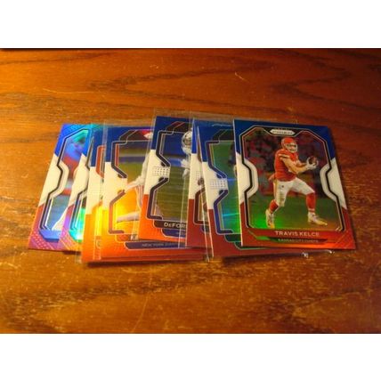 2020-2021 Panini Prizm , 8-cards, Red /White/Blue Prizms, KELCE/COUSINS ++