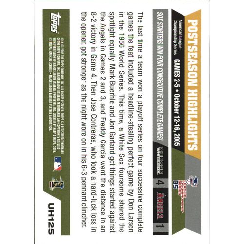 2005 Topps Baseball Garcia/Contreras Highlights