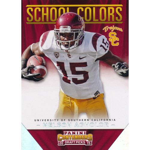 2015 Panini Contenders Draft Picks School Colors 35 Nelson Agholor USC Trojans