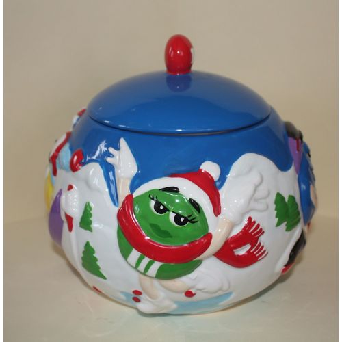 2003 Galerie M&Ms Winter Themed Candy or Cookie Jar