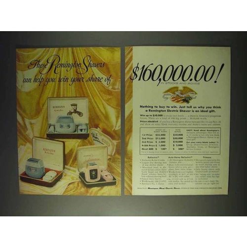 1958 Remington Shavers Ad - Rollectric, Princess