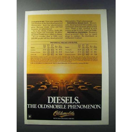 1981 Oldsmobile Diesel Cars Ad - The Phenomenon