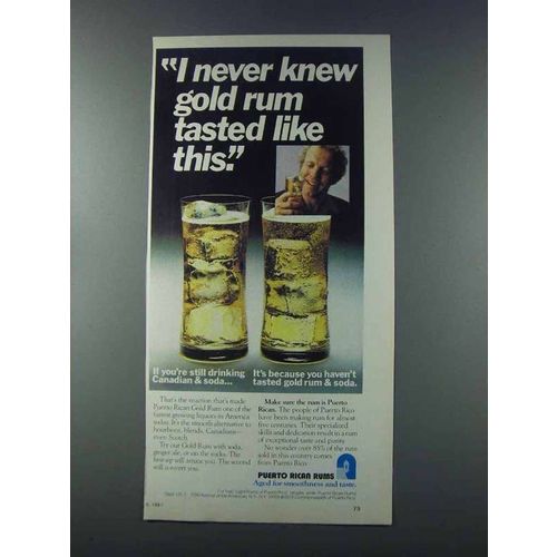 1981 Puerto Rico Rums Ad - I Never Knew