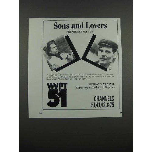 1983 WVPT 51 Masterpiece Theatre Ad - Sons and Lovers