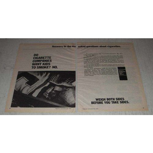 1983 The Tobacco Institute Ad - Want Kids to Smoke? No