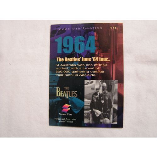 1996 Sporting Time The Beatles MEET THE BEATLES NO. 10 1964