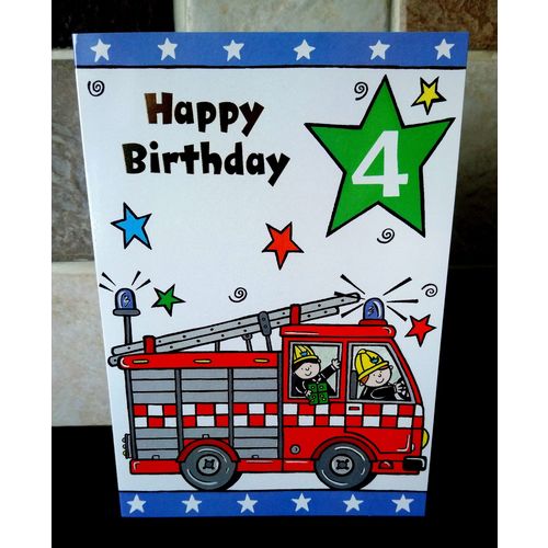 Age 4 Birthday Card - Happy Birthday 4 - 08a