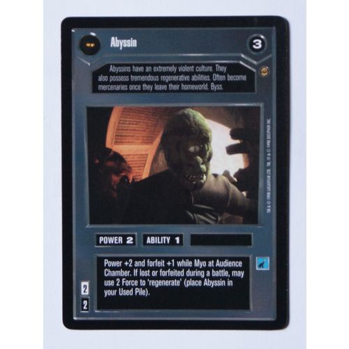 Star Wars CCG: Jabba's Palace Limited # Abyssin (A) 1998 dark decipher