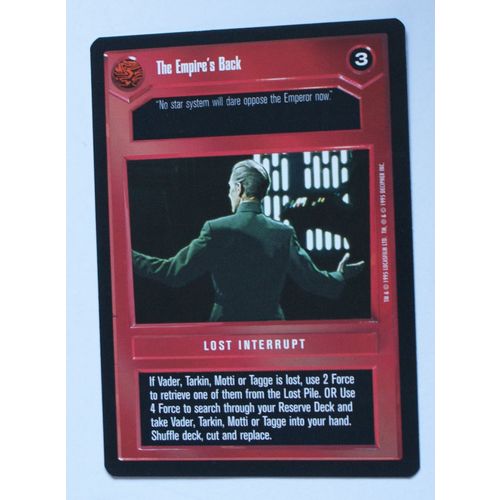 Star Wars CCG: Premier Limited # The Empire's Back (A) dark 1995 decipher
