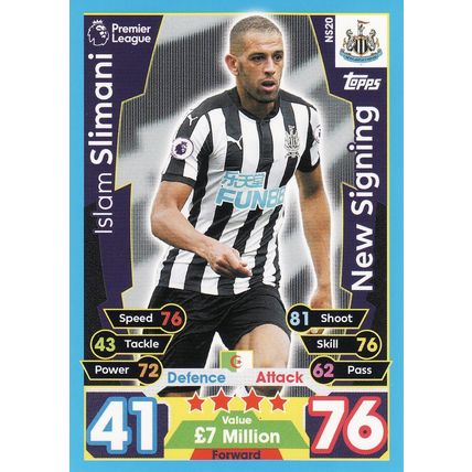 Match Attax 2017/2018 Extra NS20 Islam Slimani Newcastle United