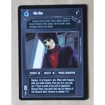 Star Wars CCG: Death Star II Limited # Sim Aloo (A) 2000 dark decipher