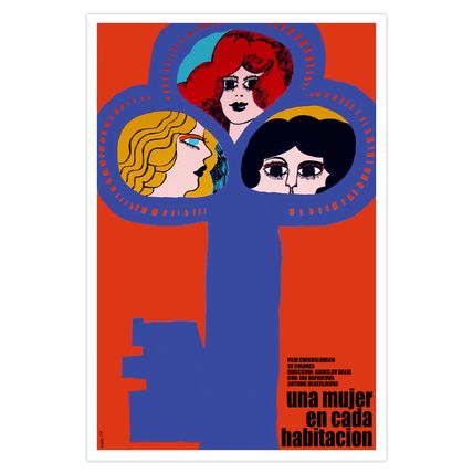 Movie Poster 4 film"One woman in Each ROOM"Comedy.Room home interior Decor art