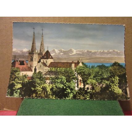 LA COLLEGIALE, NEUCHATEL, SWITZERLAND . unused vintage postcard =