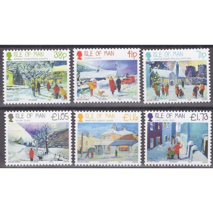 ZAYIX Great Britain - Isle of Man 1528-1533 MNH XMAS Police Station Mail Carrier