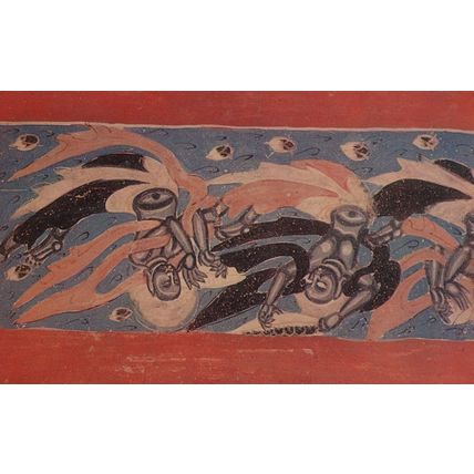 Flying Celestial Chinese Mythology Mural Northern Chou Postcard