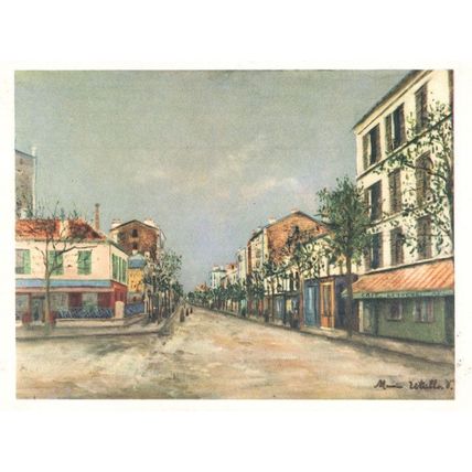 Maurice Utrillo A Street In The Suburbs French Painting Postcard