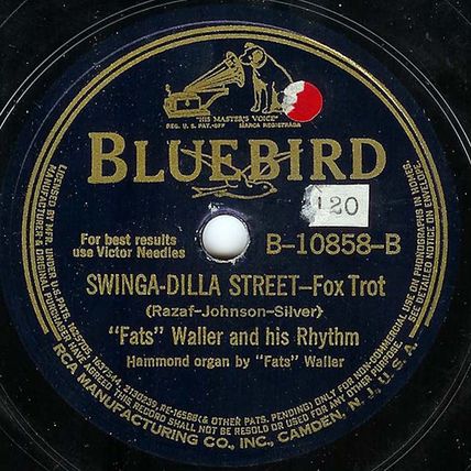 Bluebird 78 #10858 - Fats Waller "Original E-Flat Blues" & "Swinga-Dilla Street"