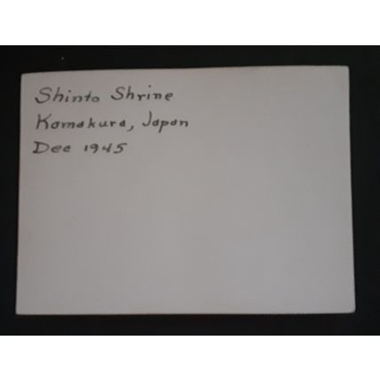 1945 WW ll US Airman Original Postwar 2"x3" Photo Shinto Shrine Kamahura Japan