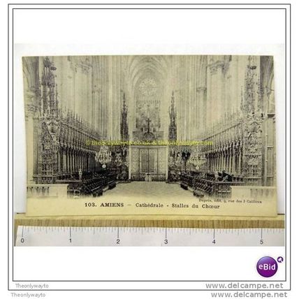 AMIENS, CATHEDRALE, STALLES DU CHOEUR, FRANCE, Postcard