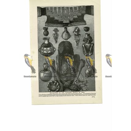 Pre-Incan Peruvian Antiquities, South America, Book Illustration (Print), 1909