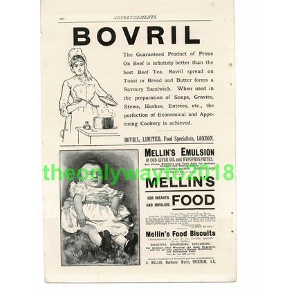 Bovril & Mellins Food for Babies, Adverts, Book Illustration (Print), 1893