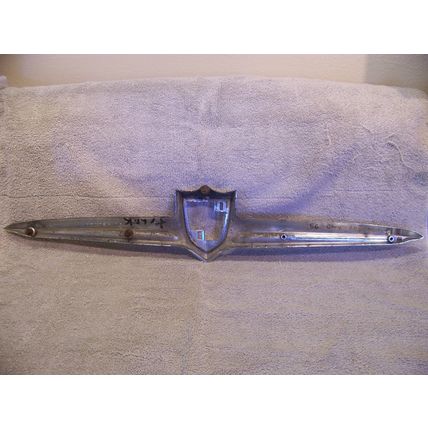 1956 CHRYSLER TRUNK LID CHROME TRIM EMBLEM NEW YORKER IMPERIAL # 1620268