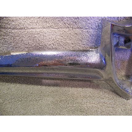 1956 CHRYSLER TRUNK LID CHROME TRIM EMBLEM NEW YORKER IMPERIAL # 1620268
