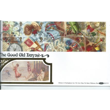 fdc benham silk first day cover noBlcs71 sg1592 set 1992 greetings good old days