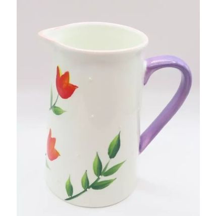 Tulip Floral Jug 14 CM Fine China Tableware Gift Home Decor Ceramic