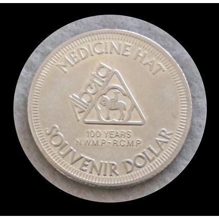 1974 Medicine Hat Alberta Canada NWMP RCMP Souvenir Token Circulated Coin 88