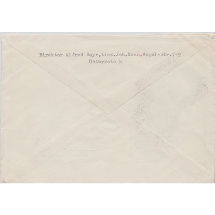 Mi: 989/992/991 used 5.11.1953 FDC Linz- Germany