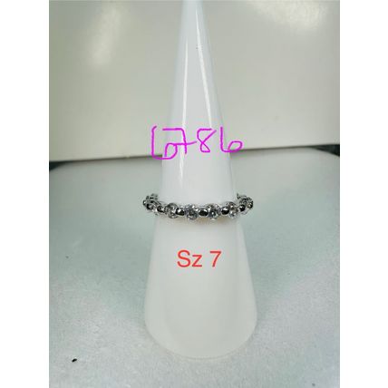 Bomb Party Sz7 Revealed BP Ring Fashion Jewelry RBP Flush Full Wrap Rhodium Pl
