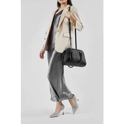 Women Genuine Leather Shoulder Bag Tote Bag Black