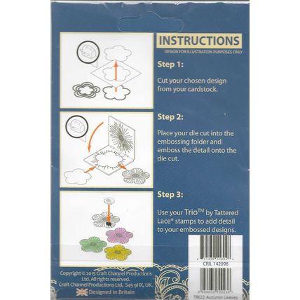 Tattered Lace. Autumn Leaves Die & Embossing Folder Set. Die Cutting Cardmaking