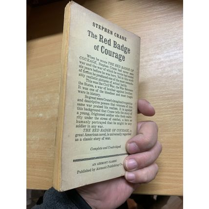 RARE* 1962 STEPHEN CRANE "THE RED BADGE OF COURAGE" CIVIL WAR FICTION BOOK (P2)