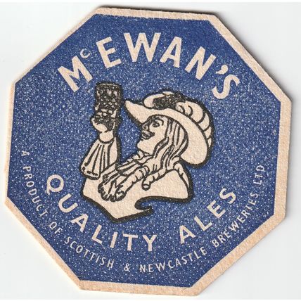 BEER MAT - McEWANS BREWERY - QUALITY ALES - (Cat No 015) - (1962)