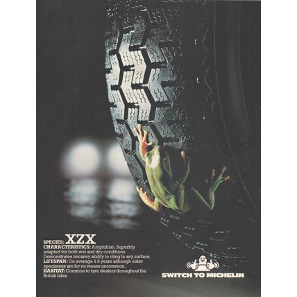 MICHELIN XZX TYERS car :- Original Vintage 1980 Magazine Advert <> POST FREE