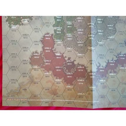 Two Unused BattleTech Paper Maps CBT Large Mountain #1 & #2