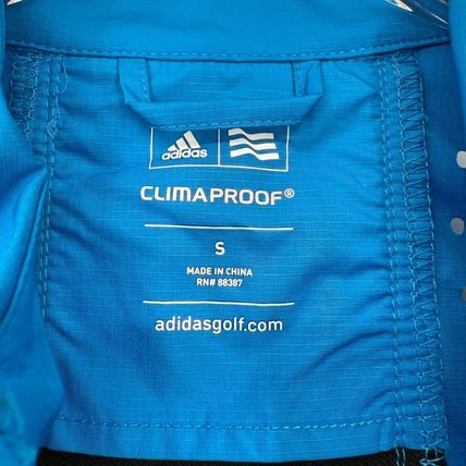 adidas mens golf climaproof full zip vest blue size small
