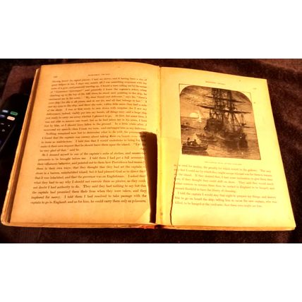 The Adventures Of Robinson Crusoe By Daniel Defoe Circa 1900 10" Tall Good Shape