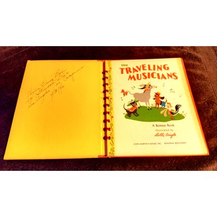 The Traveling Musicians Bonnie Book Illustrated By Dolli Tingle 1946 Great Shape