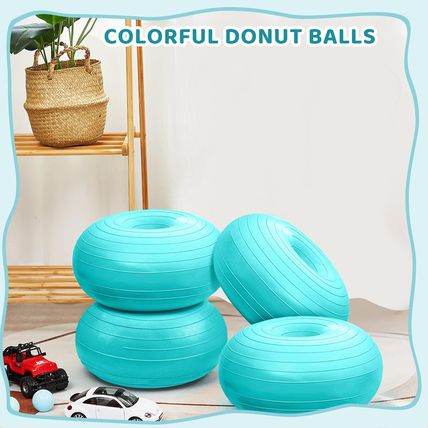 Lewtemi 4 Pcs Flexible Seating Yoga Ball Chair for Classroom 16.8 Inch Inflatabl