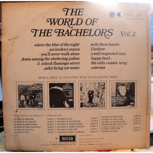 The World Of The Bachelors Vol 2. 1969 - Decca SPA 31