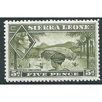 Sierra Leone 1938 SG194 5d Olive-Green Mounted Mint ....