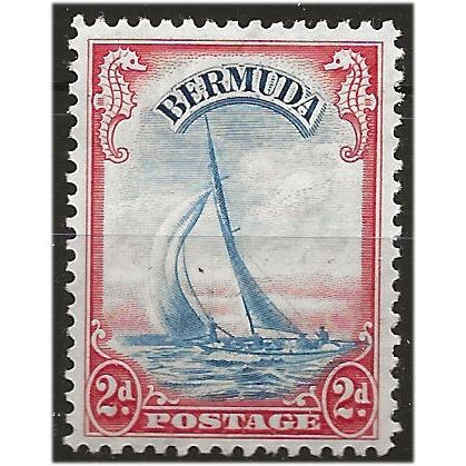 Bermuda 1940 SG112a 2d Ultramarine & Scarlet Unmounted Mint .. .